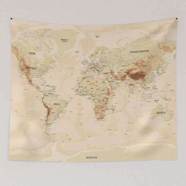 Item preview, Gold Topographic World Map designed and sold by Alo.