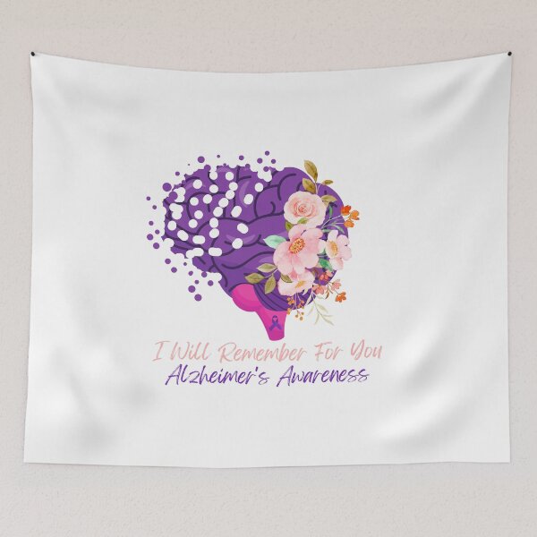 Item preview, Support Alzheimer's Alzheimer Awareness Alzheimer Dad Mom Dementia Alzheimer's Purple Ribbon Alzheimer designed and sold by HAWORD.