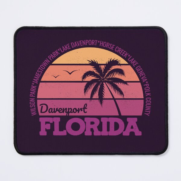 Item preview, Davenport Florida Sunset Retro Vintage Local Pride Logo designed and sold by CRHPOD20.