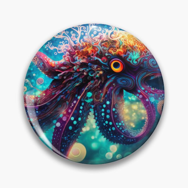 Artikelvorschau, Octopus 0015, Eine faszinierende Mischung aus Mathematik und Kreativität, die einen außerweltlichen Oktopus darstellt entworfen und verkauft von randycolby.