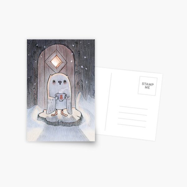 Before Bedtime, One Winter Night Postcard