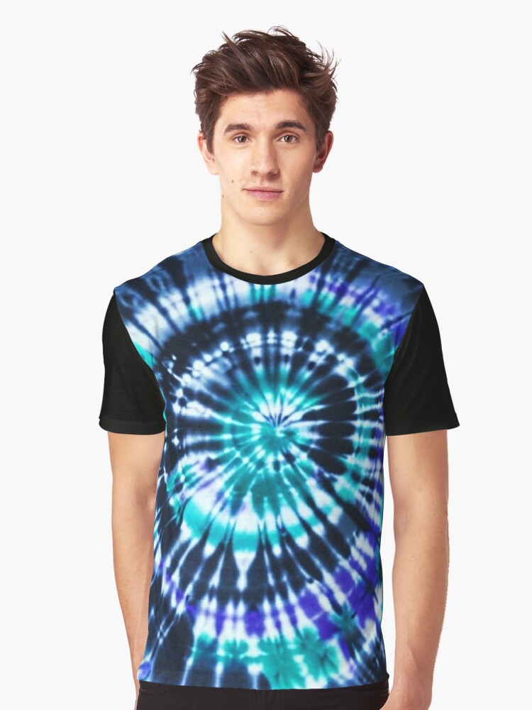 TIE-DYE PRINT SHIRT - blue/black