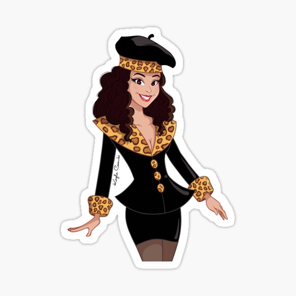 Fran Fine Leopard Hat Sticker