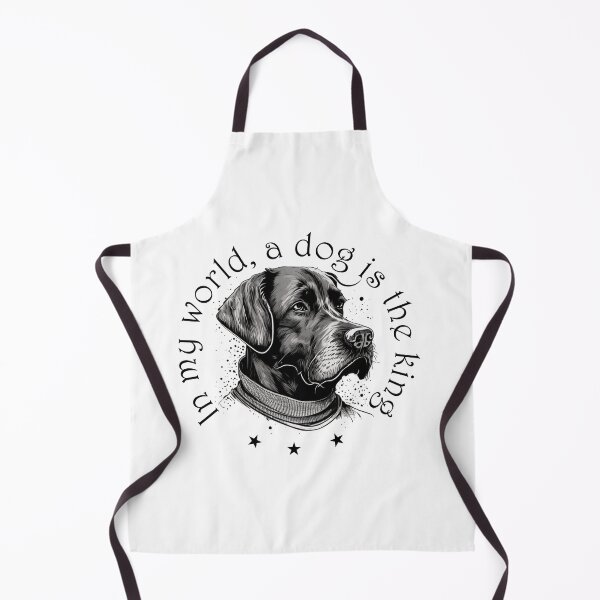 Item preview, "In my world, a dog is the king" with funny cute decorative dog for dog lovers designed and sold by RSDESIGNSteam.