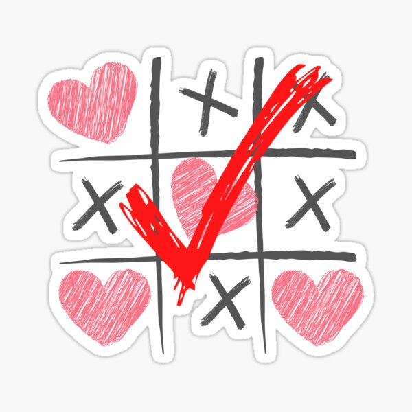 Tic tac toe love personalise poster - TenStickers