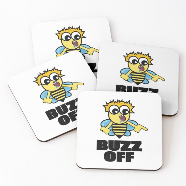 Item preview, Buzz Off Bee Illustration Funny Honey Bee Art Angry Mad Screaming Flying Insect   designed and sold by doseofwin.
