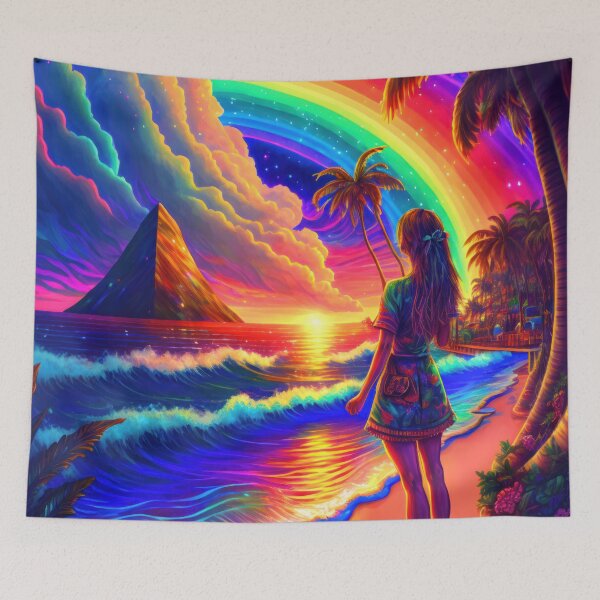 Item preview, Watching Rainbow Island Sunset 3:2 designed and sold by SpiritRainbow.