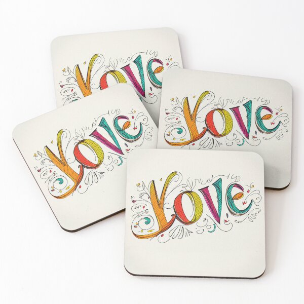 Aperçu de l'œuvre Ecriture Love coloriage créée et vendue par AkroDesign.