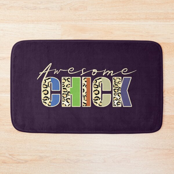 Item preview, Awesome Chick Leopard Print Text Retro Family Quote designed and sold by CRHPOD20.