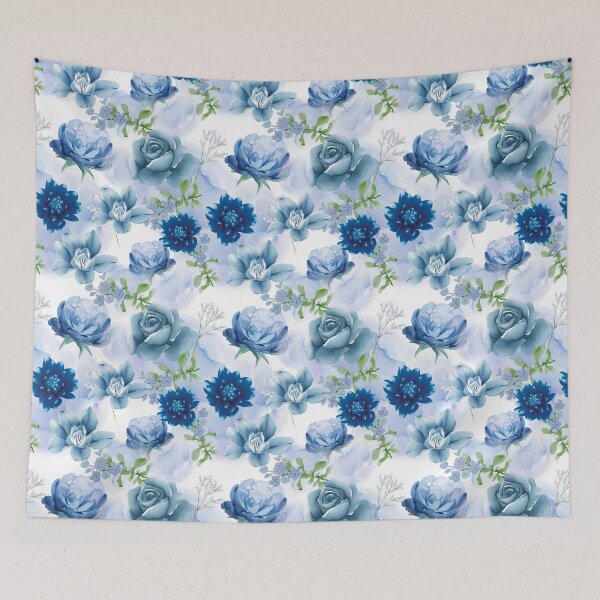 Item preview, Blue Watercolour Flowers designed and sold by RiadMannan.