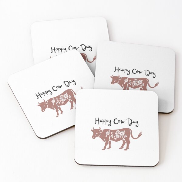 Item preview, Happy Cow Day, cute floral cow and calf, International hug day, happy hug day designed and sold by Flowerartlovers.