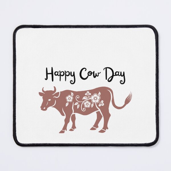 Item preview, Happy Cow Day, cute floral cow and calf, International hug day, happy hug day designed and sold by Flowerartlovers.