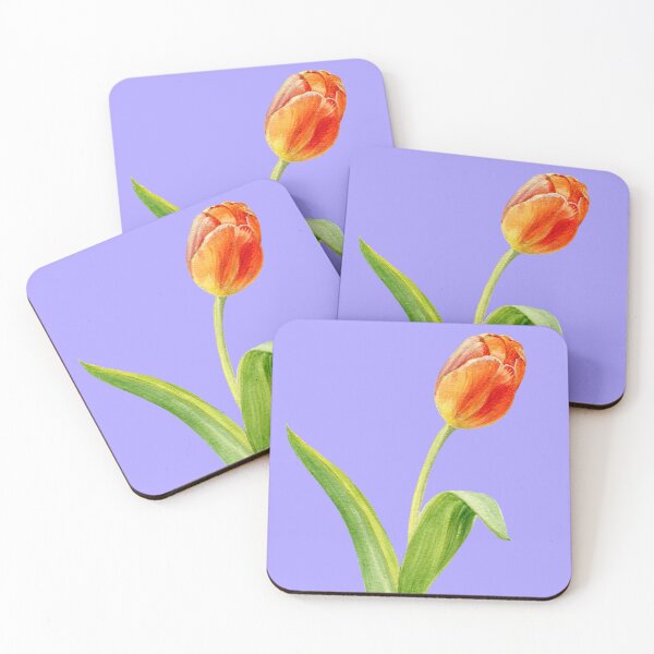 Item preview, red tulip in watercolor designed and sold by jennomat.
