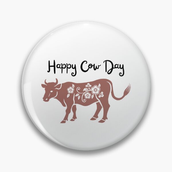 Item preview, Happy Cow Day, cute floral cow and calf, International hug day, happy hug day designed and sold by Flowerartlovers.