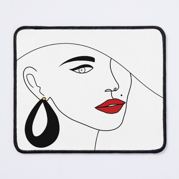 Item preview, Glamorous Hat Lady Red Lip designed and sold by GaiaByMila.