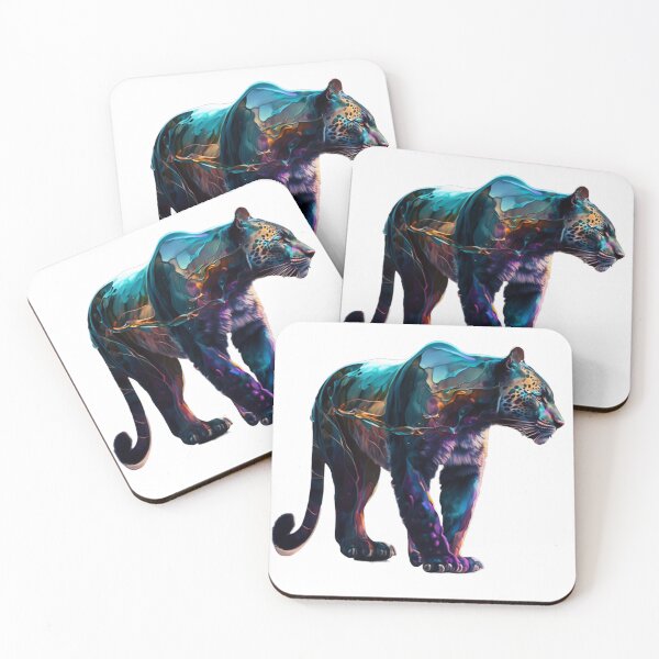 Item preview, colourful Panther -Glassy Look designed and sold by GloriousArtSKD.