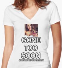 Bust one for August Ames Fitted V-Neck T-Shirt