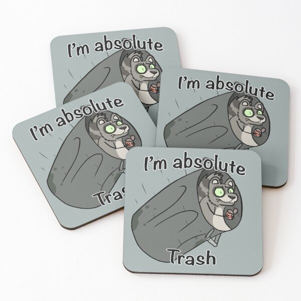 Item preview, I'm Absolute Trash: Racoon in a falling trash can designed and sold by DolmanceWorks.
