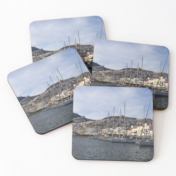 Item preview, Greek island harbour designed and sold by zumi.