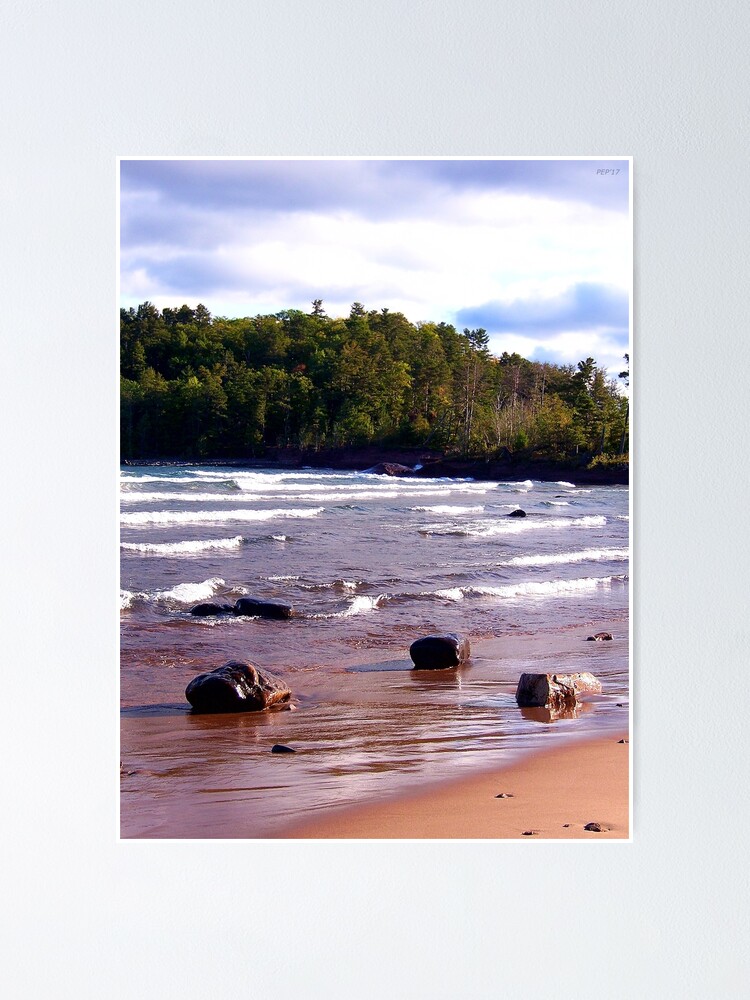 Alternate view of Rocks Along The Shore Poster