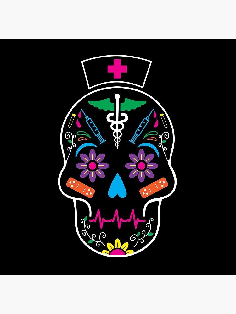 Nurse Sugar Skull (color) | Tote Bag