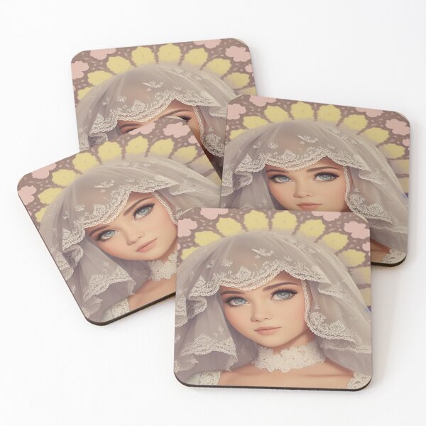 Item preview, Young Bride with wedding veil and blue eyes. designed and sold by Giulivo Store Graphic.