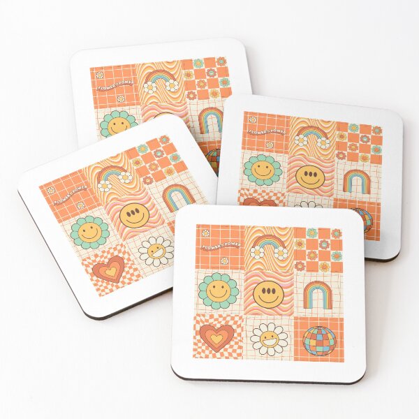 Item preview, Retro Aesthetic Daisy Flower And Rainbow 60s, 70s Pattern designed and sold by I Am Cuta.