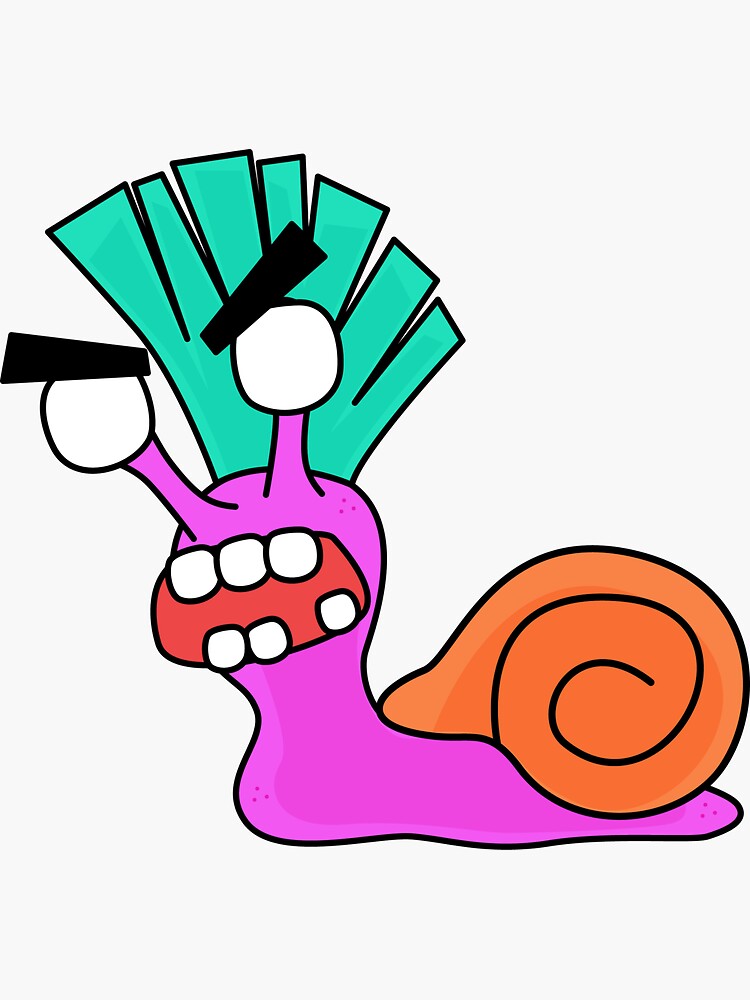 angry zombie snail by shortstack
