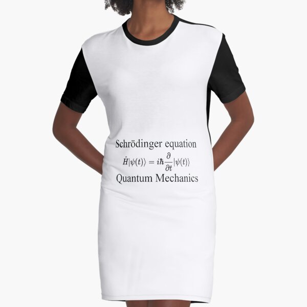 Physics, Quantum Mechanics: Schrödinger Equation - #QuantumMechanics, #SchrödingerEquation, #Quantum, #Mechanics, #Schrödinger, #Equation, #Physics Graphic T-Shirt Dress