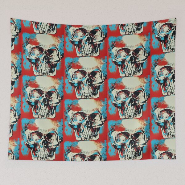 Item preview, Graffiti colored skull designed and sold by 3DogKnight.
