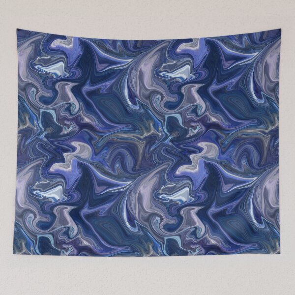 Item preview, Deep Blue Silk Marble - Digital Liquid Paint  designed and sold by GenAumonier.