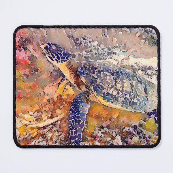 Item preview, Hawksbill Turtle in Fiji - Oil Painting of Underwater Photo designed and sold by OceanVentures.