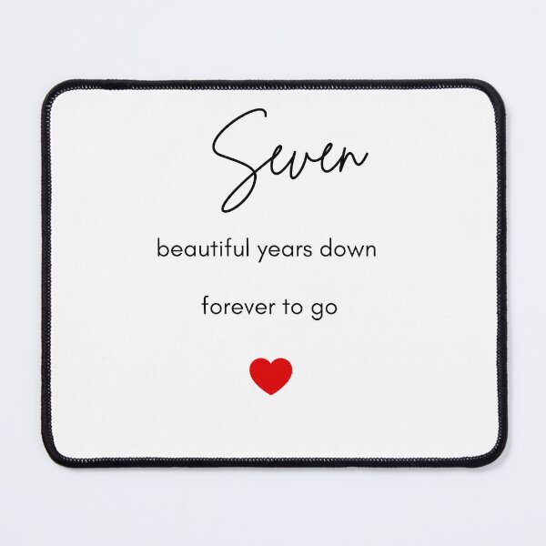 Item preview, Seventh Anniversary Card, Seven Years Down Forever To Go, 7th Anniversary Gift, Card For Boyfriend, Card For Girlfriend, 7th Anniversary Card designed and sold by helkav.