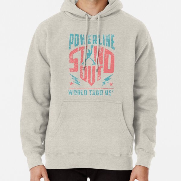Distressed STAND OUT Powerline Pullover Hoodie
