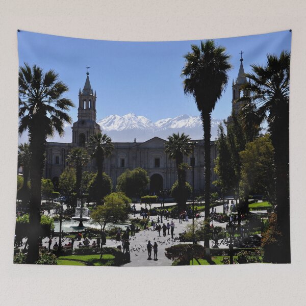 Item preview, The Central Square of Arequipa under the gaze of the Snow-capped Peaks designed and sold by franck380.