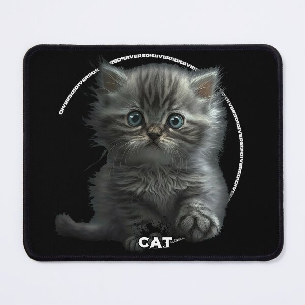 Mouse pad para jogos, gatinho fofo gato branco vermelho, mouse pad