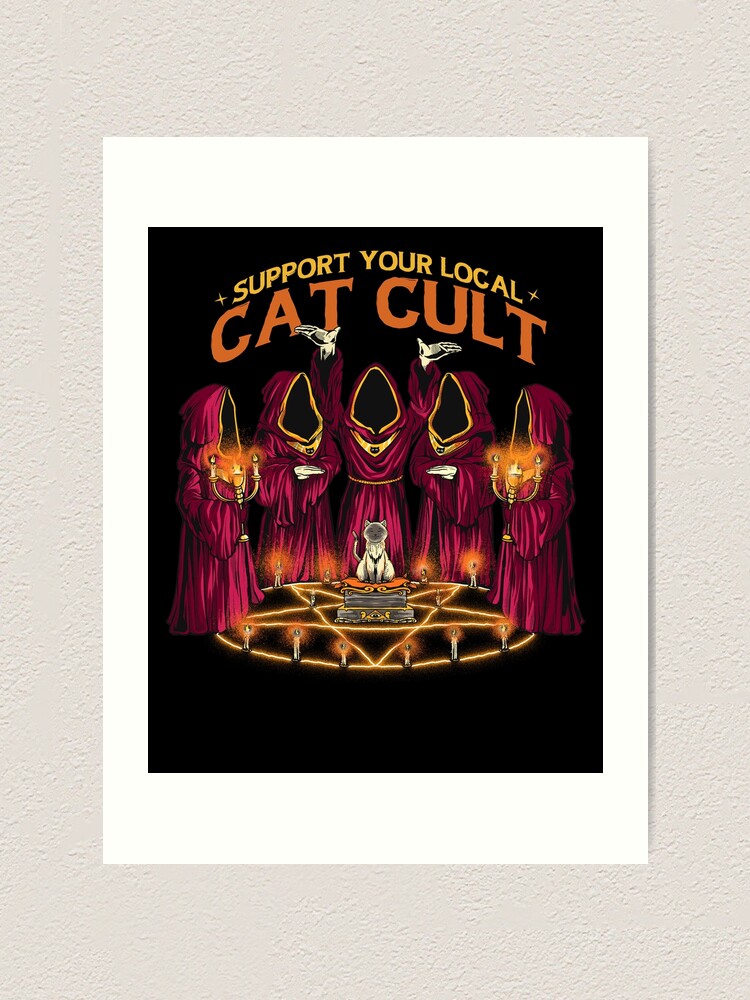 Thumbnail 1 von 3, Kunstdruck, Support Your Local Cat Cult Gear designt und verkauft von DynamicDesign.
