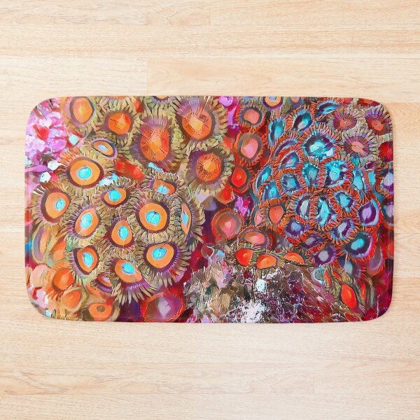 Item preview, Red, Orange, and Blue Pastel Zoa - Coral Reef Zoanthids from Fiji designed and sold by OceanVentures.