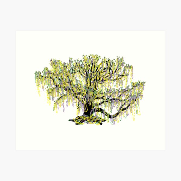 Mardi Gras Tree - White — Art by Christy