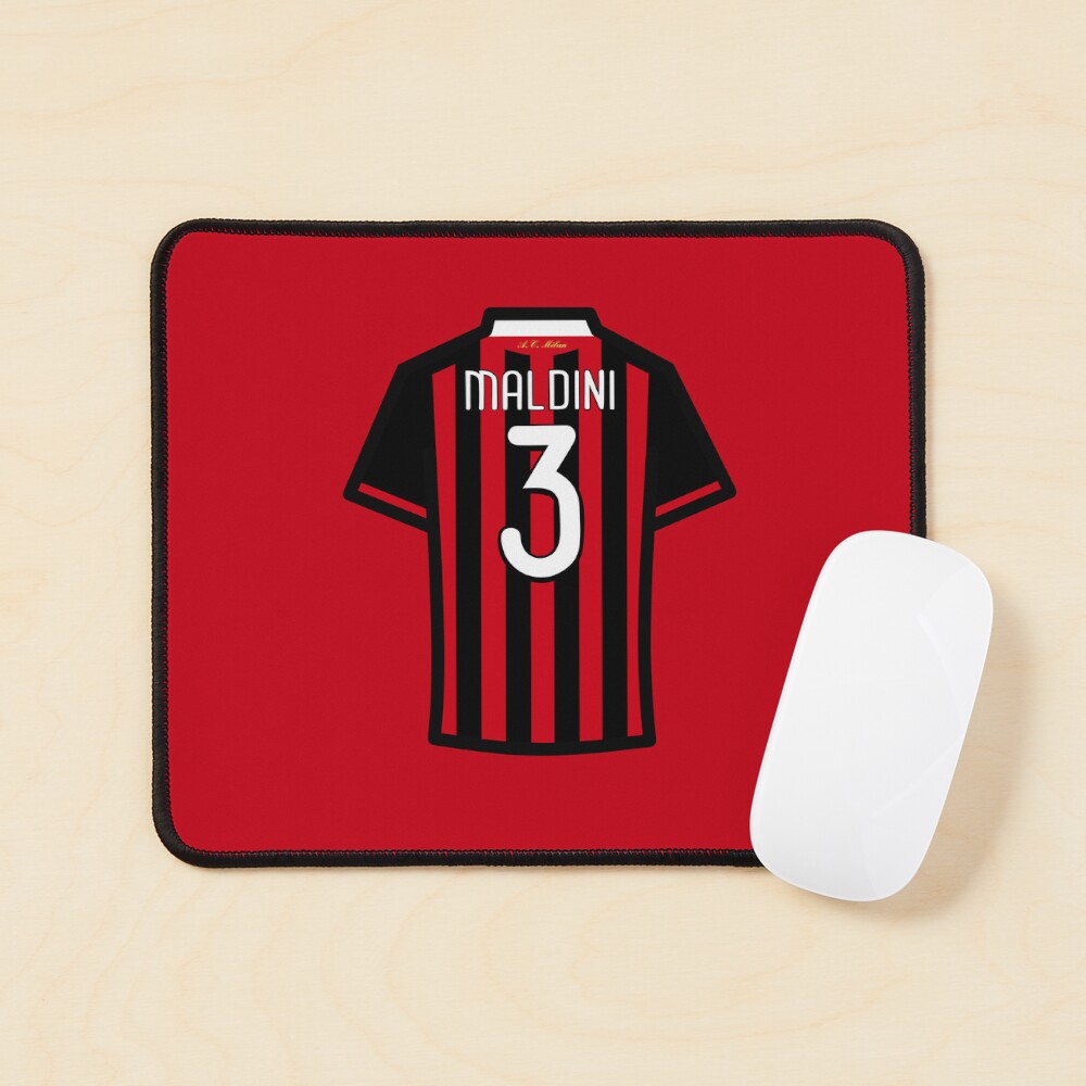 Maldini #3 ACM Red Black 09/10 Farewell Football Jersey 