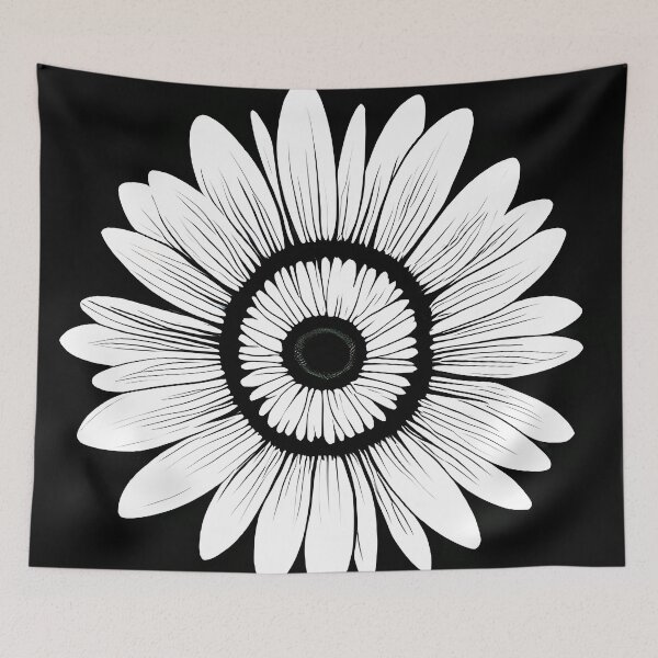 Item preview, Black and White Daisy Flower Design designed and sold by LeoLabs.