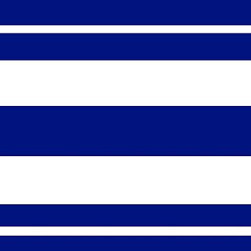 Artwork thumbnail, Navy blue and white stripe pattern by HEVIFineart