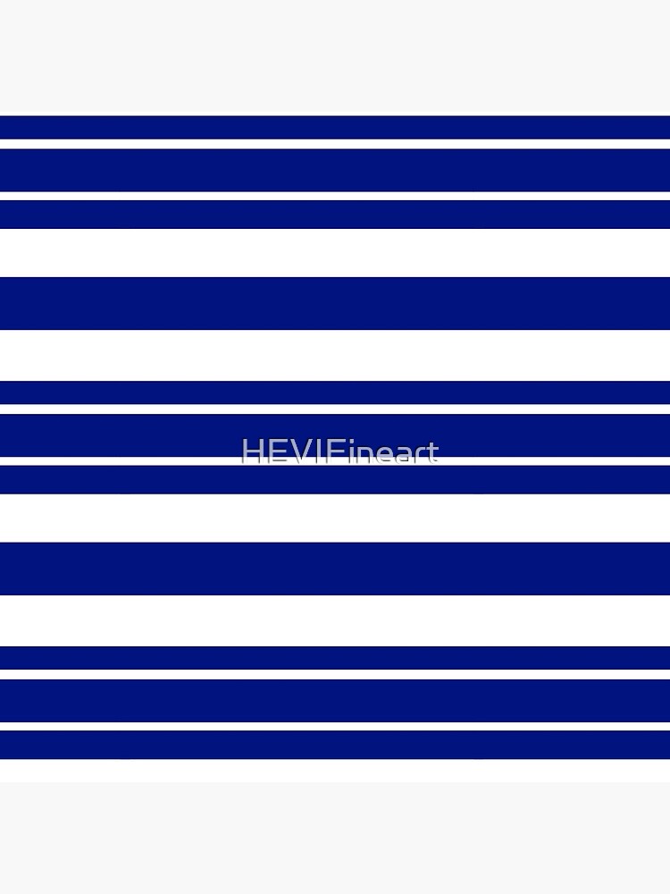 Navy blue and white stripe pattern by HEVIFineart