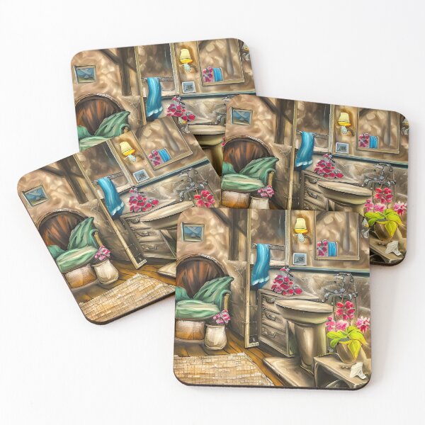 Item preview, Retro Lux Guest Bathroom designed and sold by LRenee Art Studio.
