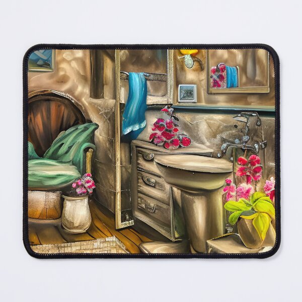 Item preview, Retro Lux Guest Bathroom designed and sold by LRenee Art Studio.