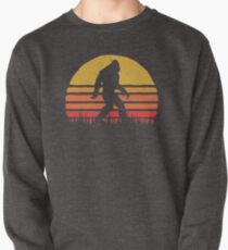 Retro Bigfoot Silhouette Sun Vintage - Believe! Pullover