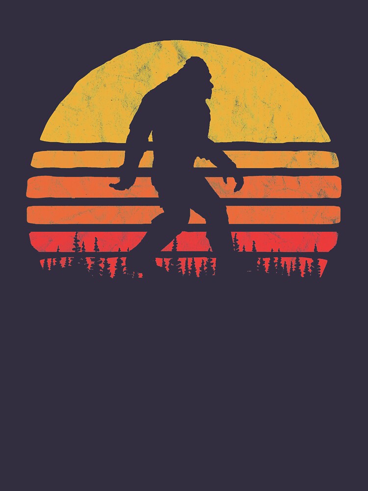 Retro Bigfoot Silhouette Sun Vintage - Believe! by giantstepdesign