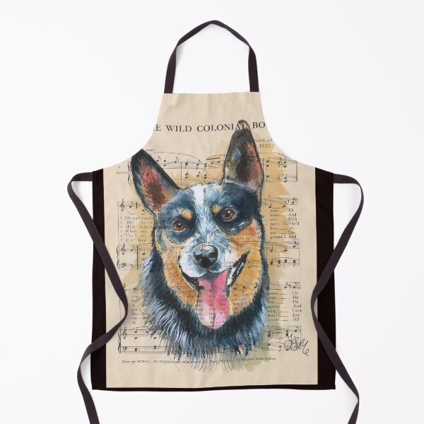 Item preview, Australian Blue Heeler on vintage sheet music designed and sold by Jacky Darcy Art.