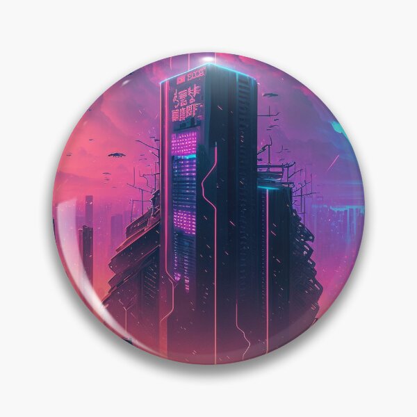Item preview, Yellow Haze - Cyberpunk Cityscape Skyline designed and sold by ArkMinted.