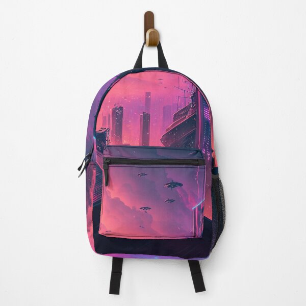 Item preview, Yellow Haze - Cyberpunk Cityscape Skyline designed and sold by ArkMinted.